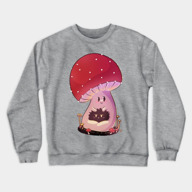 Mushroom Friends Crewneck Sweatshirt by Wyrielle